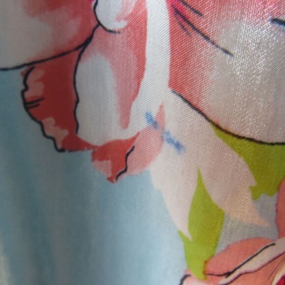 Majorelle Dress Womens Small Dora Blue Floral Surplice Neckline Lightweight - Picture 6 of 13